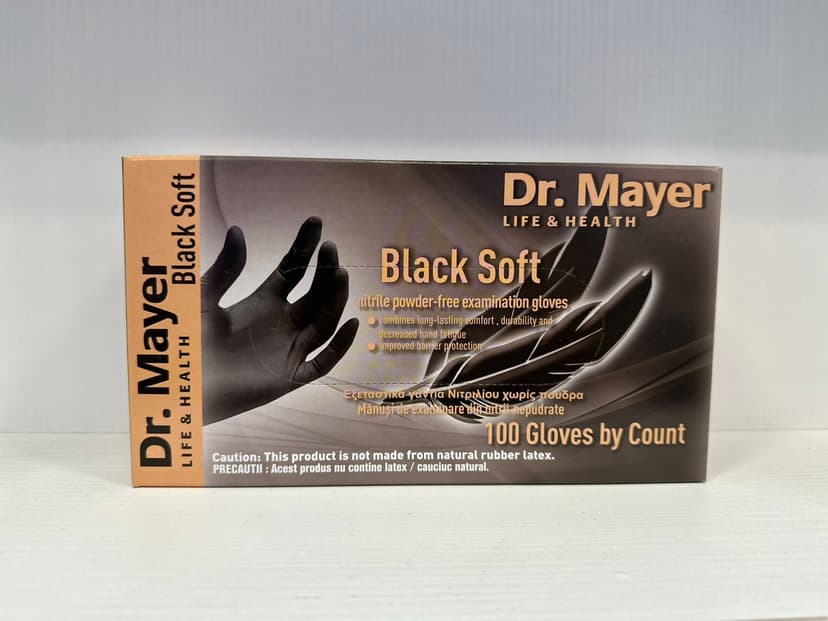 DR.MAYER ЧЕРНИ НИТРИЛНИ РЪКАВИЦИ *100
