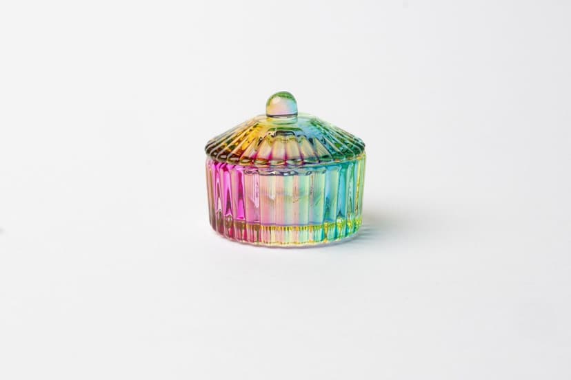 Стъклена чашка за течности(мономер,спирт) с капак